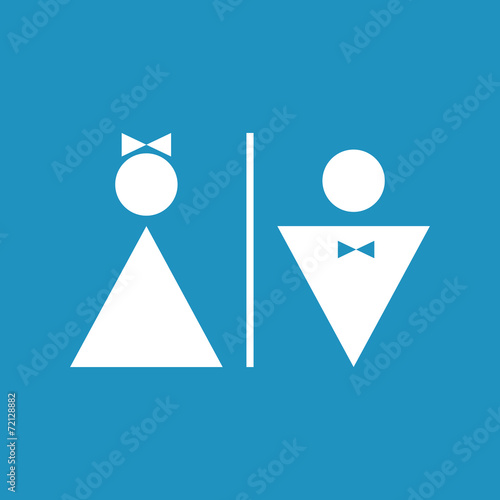 Male and female  icon denoting toilet , restroom facilities