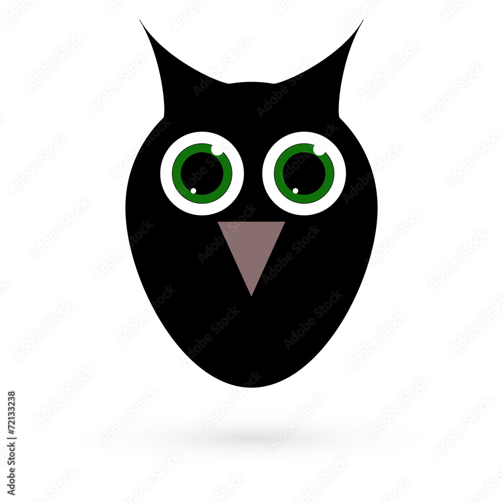 Icon owls. Raster.