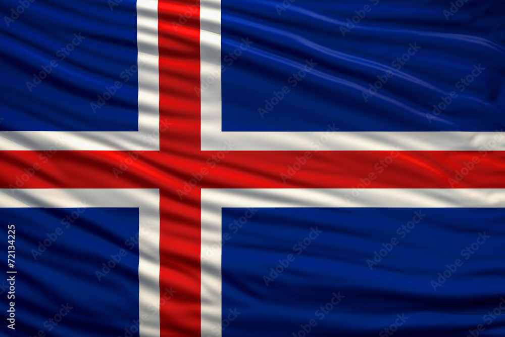 Fototapeta premium flag of Iceland