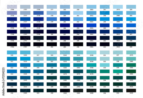 Color reference illustration. Blue color shade