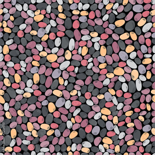 Seamless pattern with colored stones.
