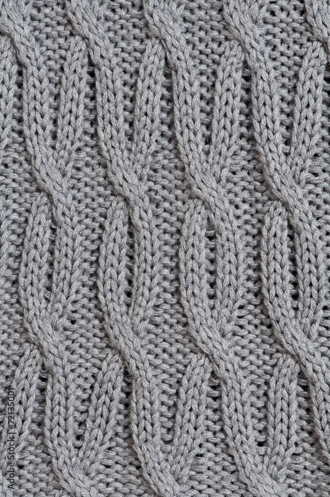 Grey knitting pattern background Grey knitting pattern background