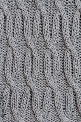 Grey knitting pattern background