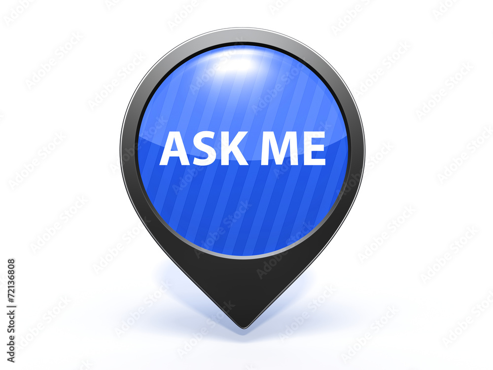 ask me pointer icon on white background ask me pointer icon on white background