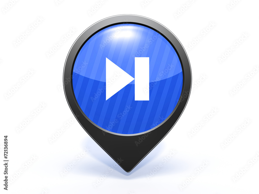 next pointer icon on white background