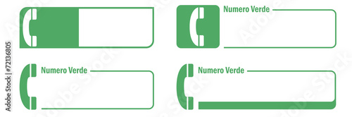 Numero verde set
