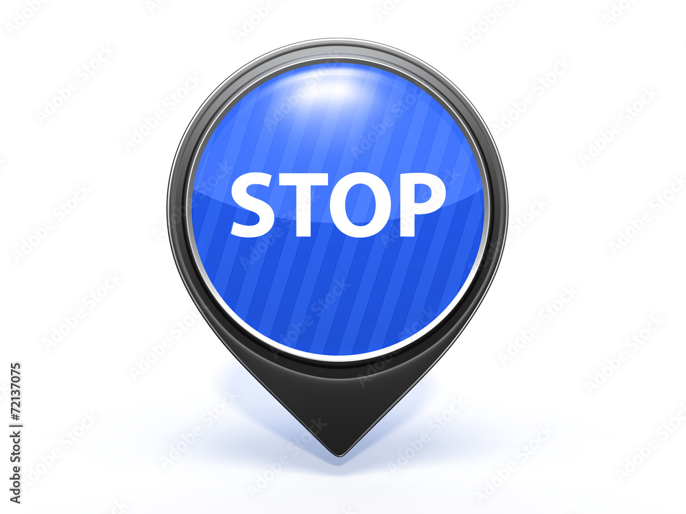 stop pointer icon on white background stop pointer icon on white background