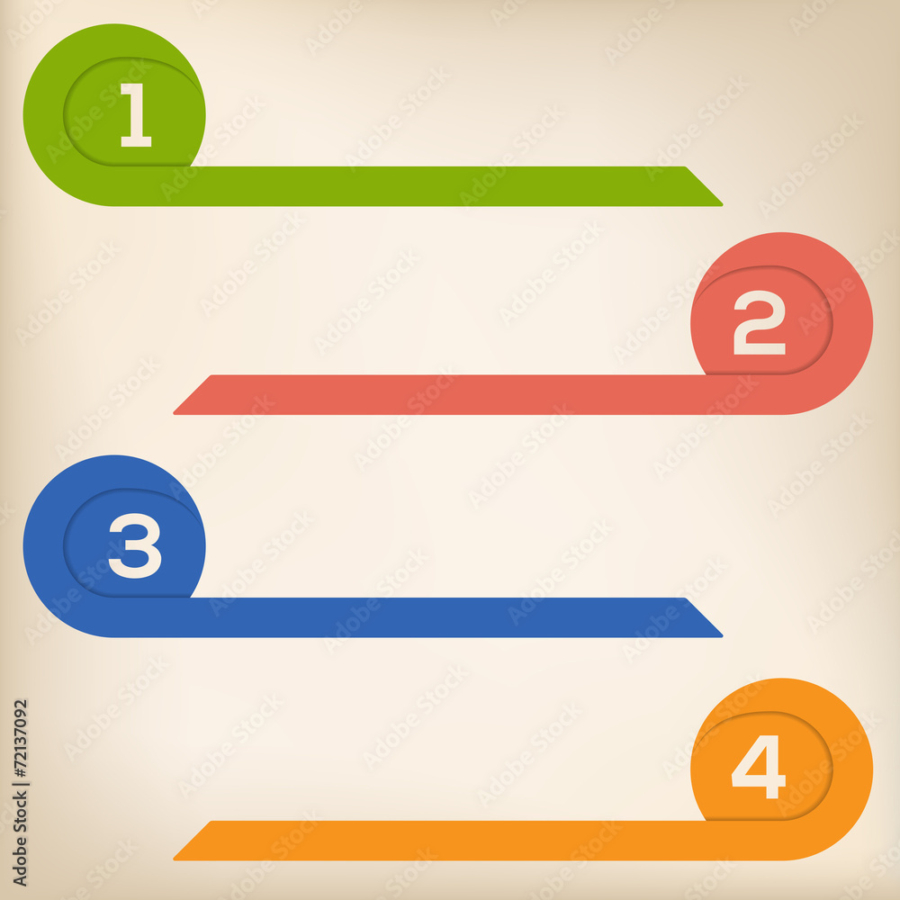 Curling arrow infographic on light background Curling arrow infographic on light background