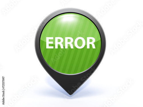 error pointer icon on white background