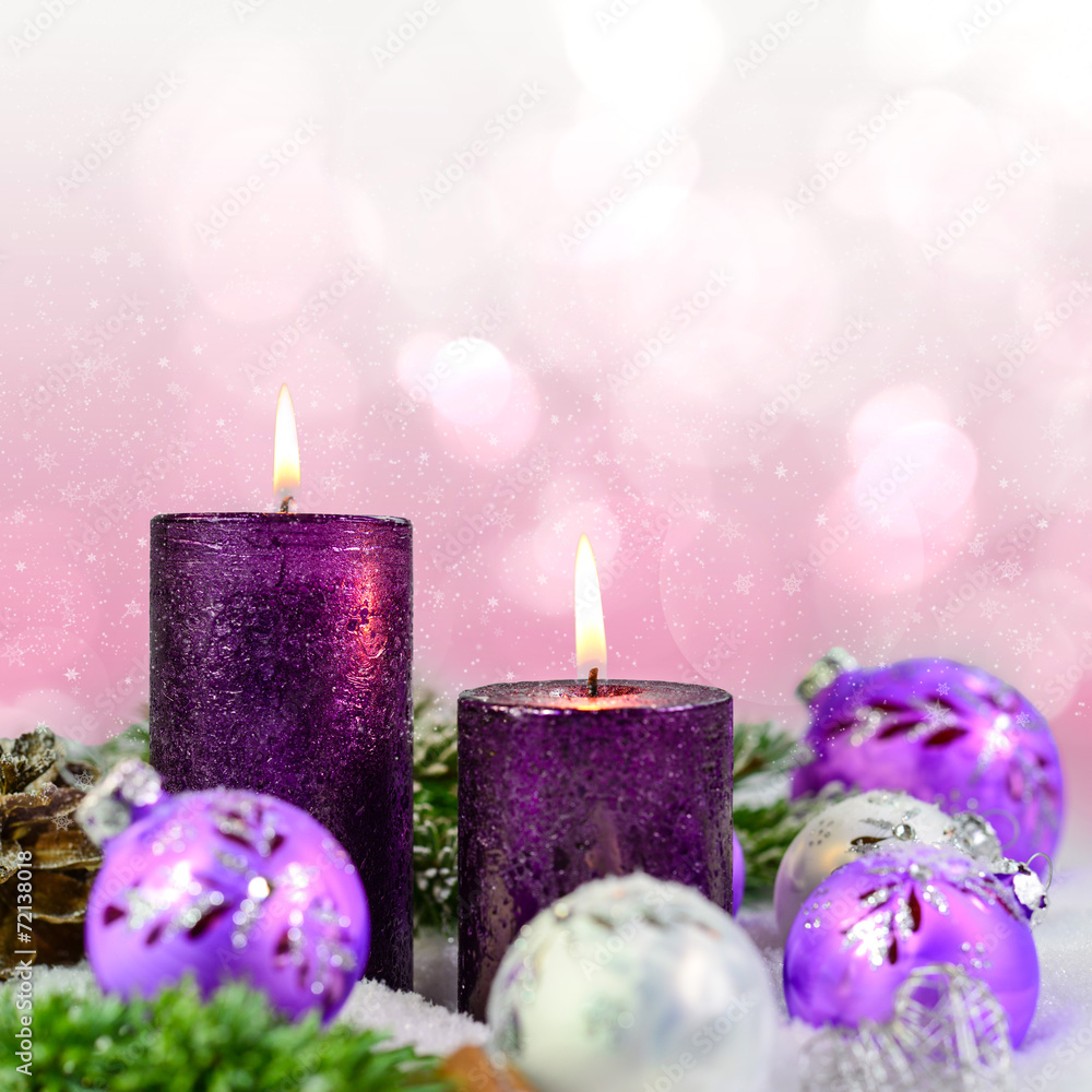 Kerzen und Weihnachtskugeln II Kerzen und Weihnachtskugeln II