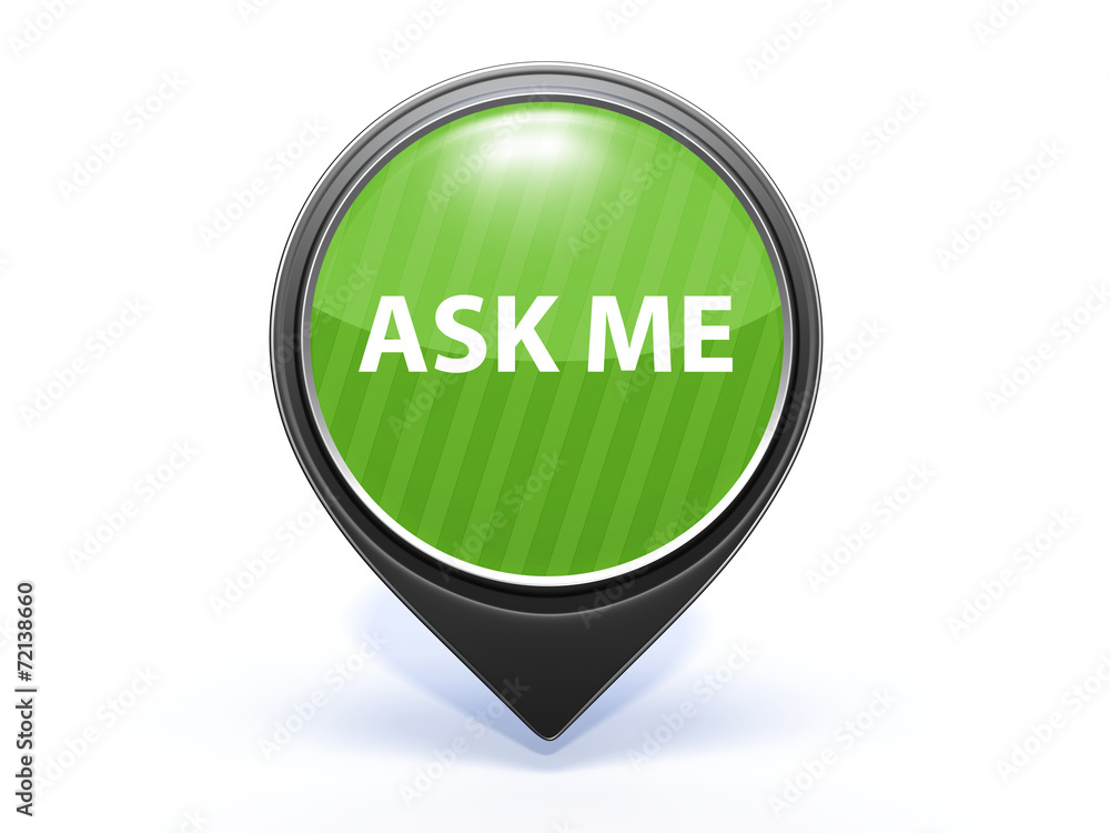 ask me pointer icon on white background ask me pointer icon on white background