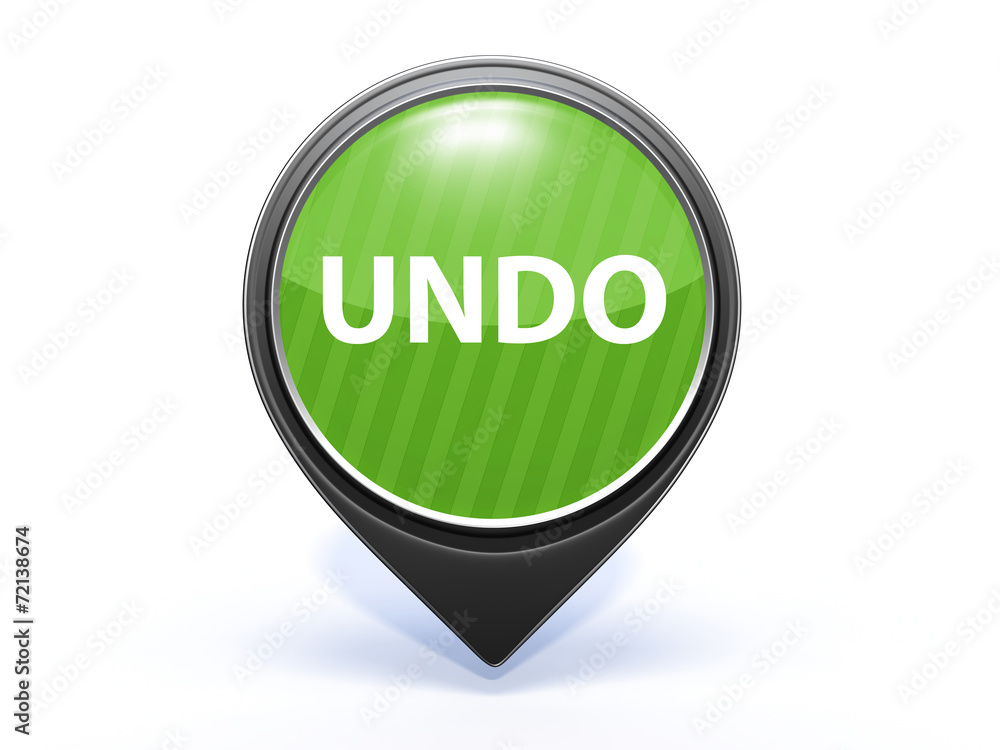 undo pointer icon on white background undo pointer icon on white background