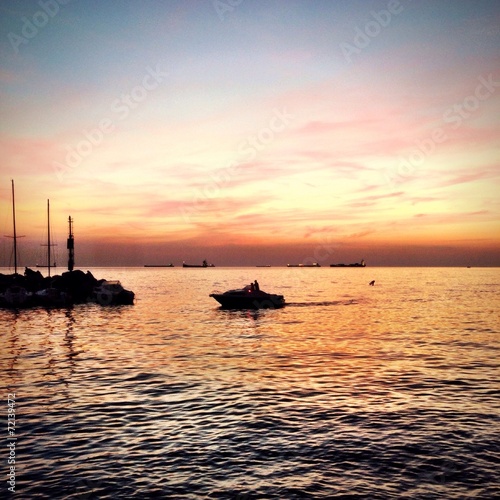 Magic sunset at the harbor © DavidArts