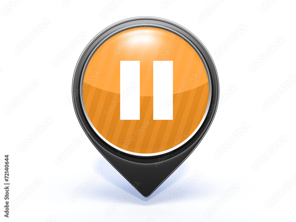 pause pointer icon on white background pause pointer icon on white background