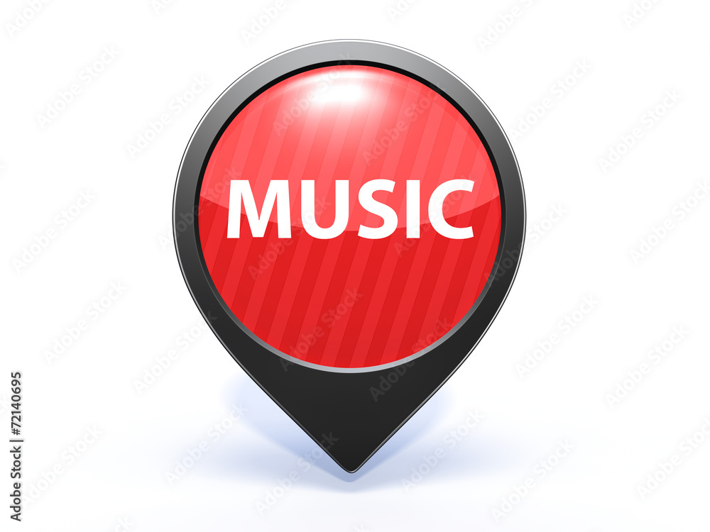 music pointer icon on white background music pointer icon on white background