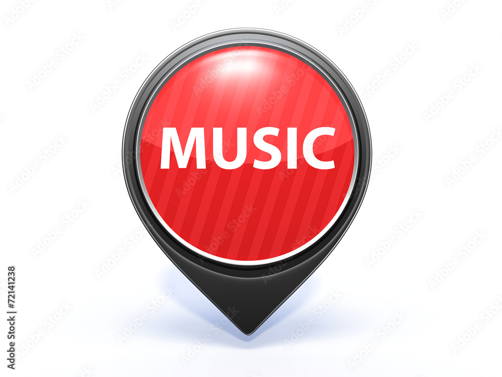 music pointer icon on white background music pointer icon on white background