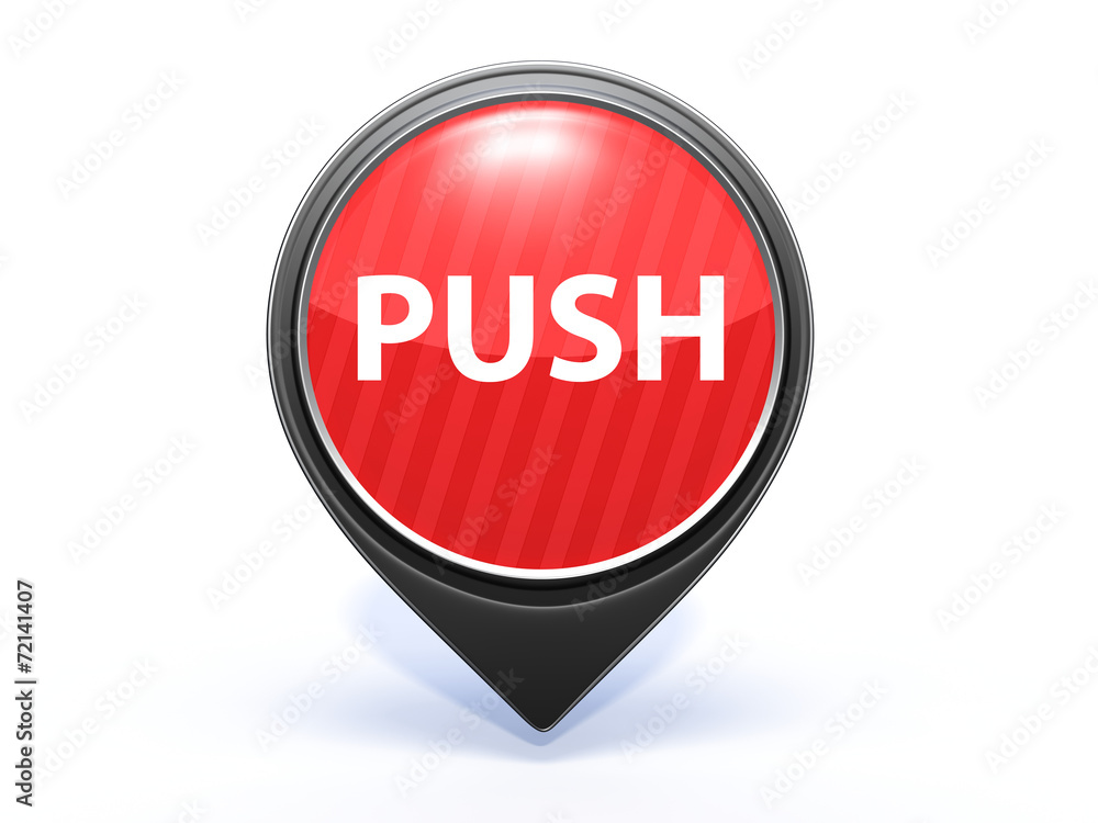 push pointer icon on white background push pointer icon on white background