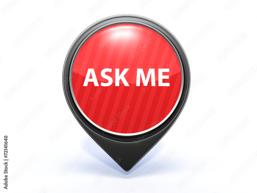ask me pointer icon on white background ask me pointer icon on white background