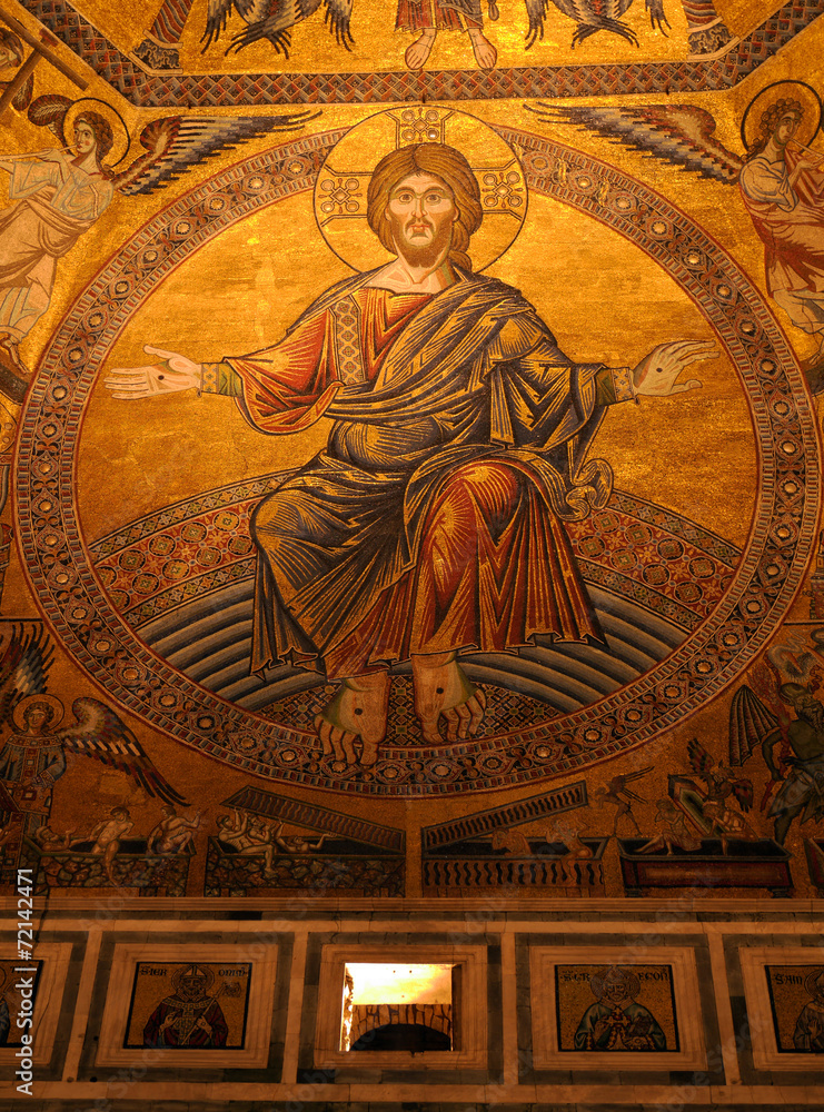 Pantocrator Baptisterio Santa Maria del Fiore, Florencia, Italia
