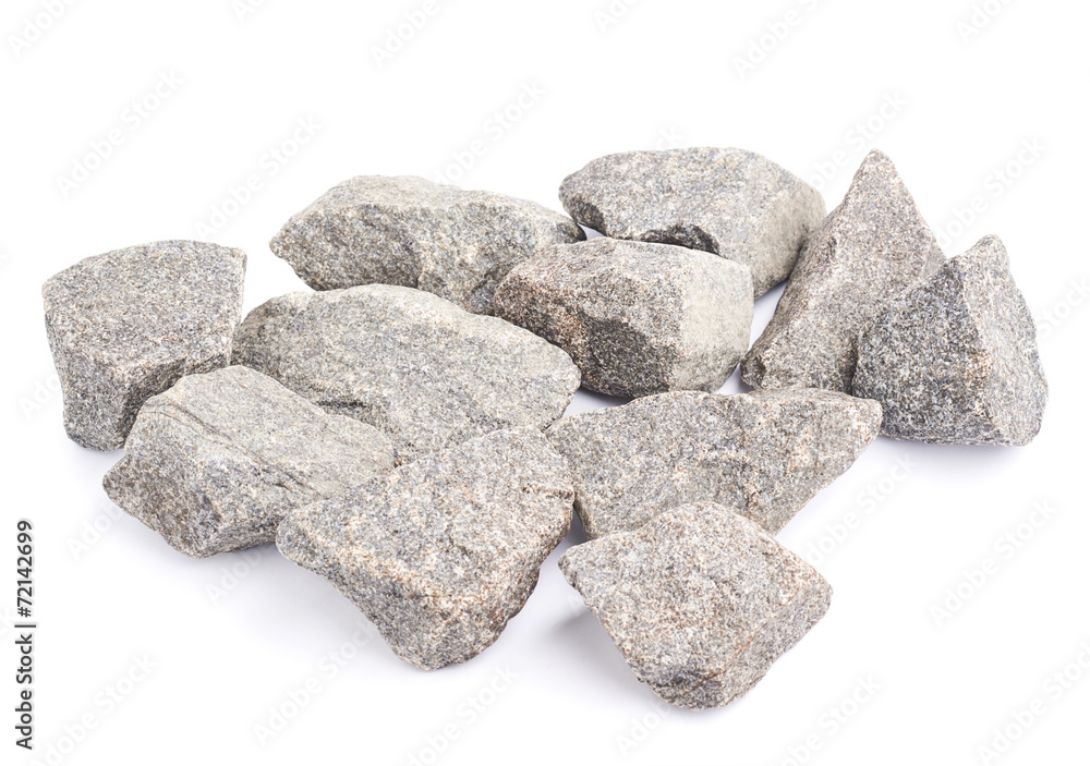 Multiple granite stones composition isolated Multiple granite stones composition isolated