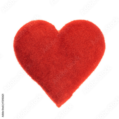 Symbolic red heart isolated