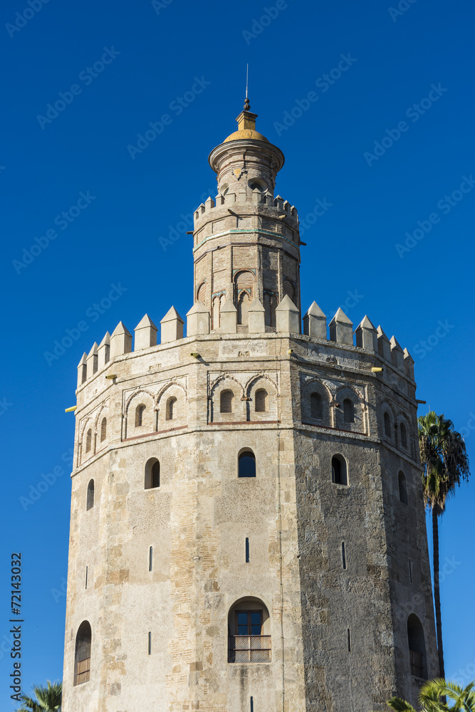 Gold Tower in Seville, southern Spain.