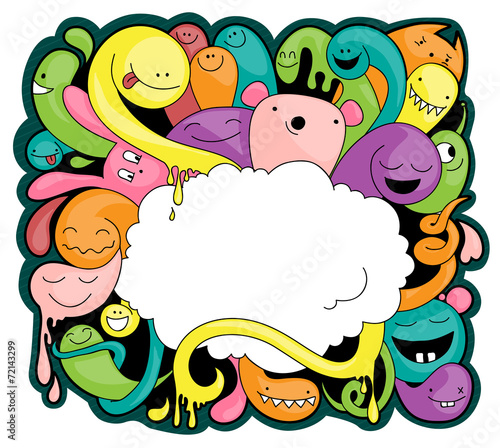 cute doodle with space for your message