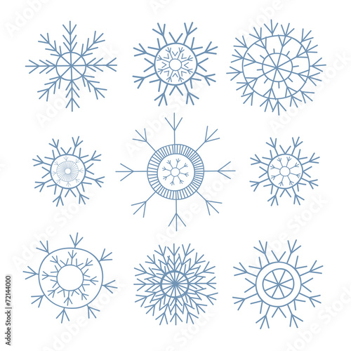Snowflakes. Winter pattern.