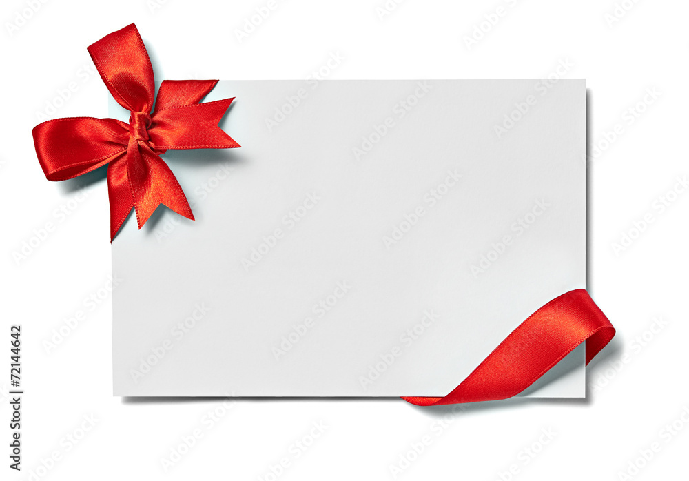 ribbon bow card note chirstmas celebration greeting