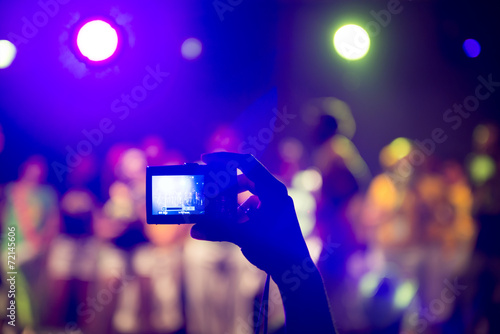 Taking photos at a concert