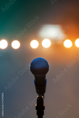 Microphone on stage photo