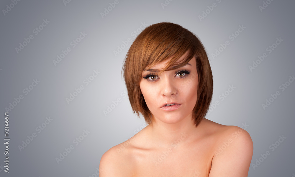 Close up portrait of beautiful young naked girl Close up portrait of beautiful young naked girl