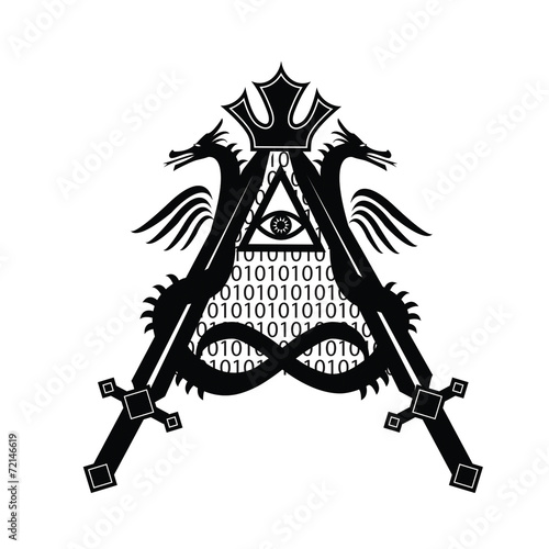 Letter A in symbols