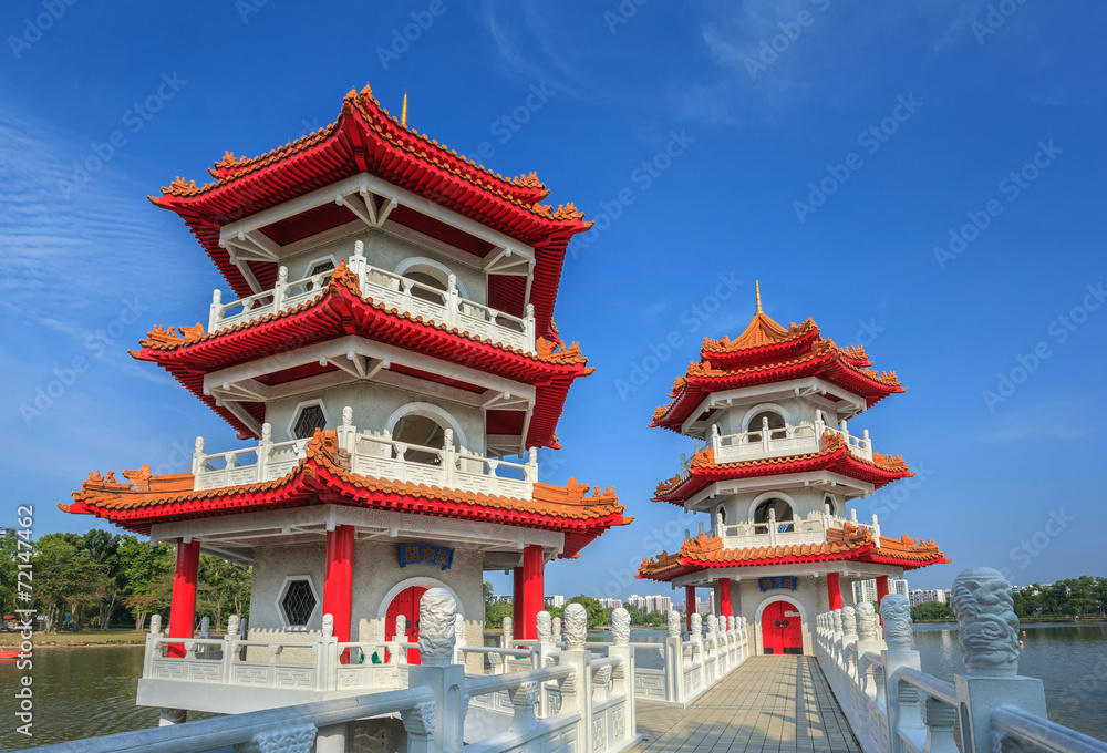 Obraz premium Chinese Garden of Singapore city