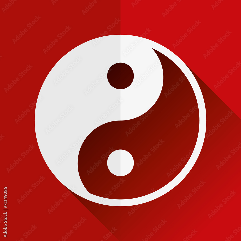 yin yang flat icon yin yang flat icon