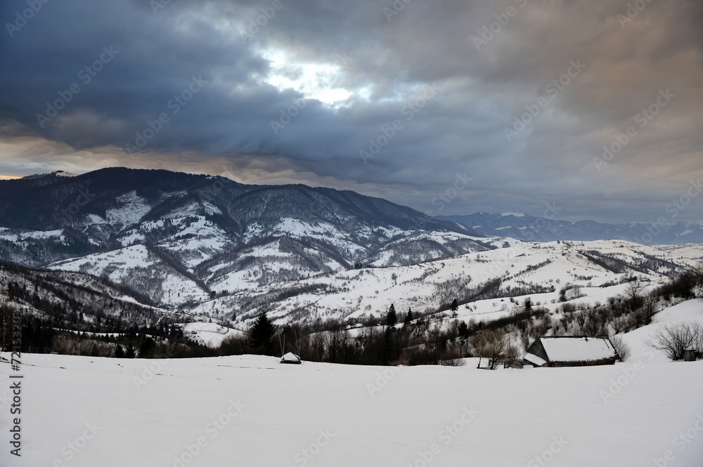 Winter mountain landscape