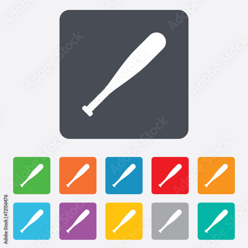 Baseball bat sign icon. Sport symbol.
