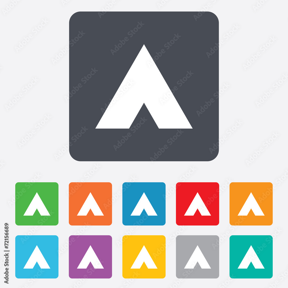 Tourist tent sign icon. Camping symbol. Tourist tent sign icon. Camping symbol.