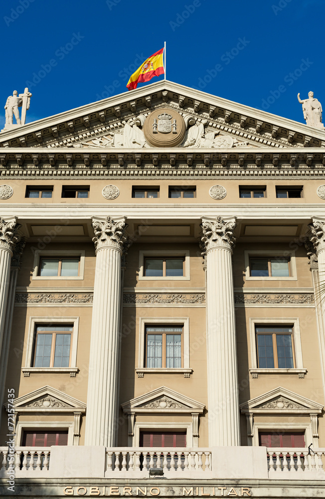 Obraz premium Military government building barcelona