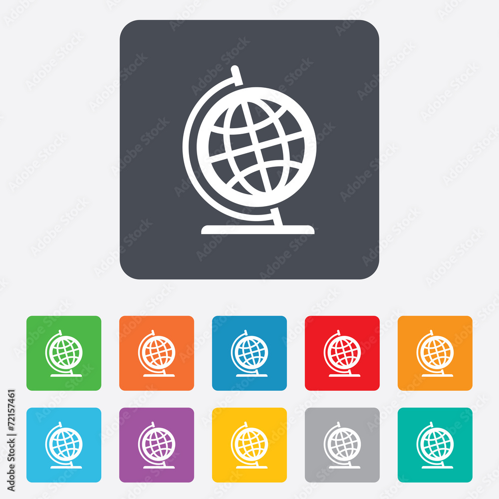 Globe sign icon. Geography symbol. Globe sign icon. Geography symbol.