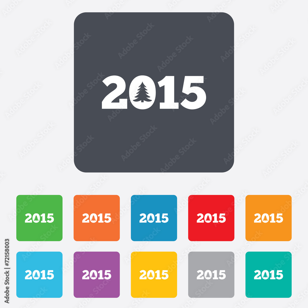 Happy new year 2015 sign icon. Calendar date. Happy new year 2015 sign icon. Calendar date.