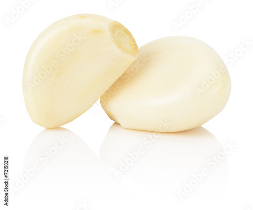 garlics isolated on the white background