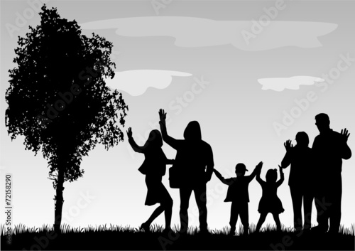 Family silhouettes