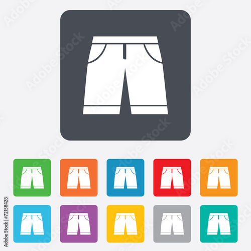 Men's Bermuda shorts sign icon. Clothing symbol.