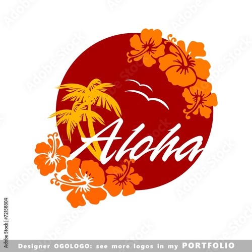 aloha, hawaii, leaves, hibiscus, floral, illustrations