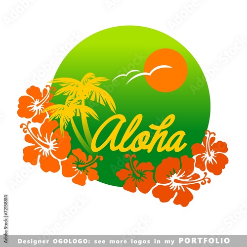 aloha, hawaii, leaves, hibiscus, floral, illustrations