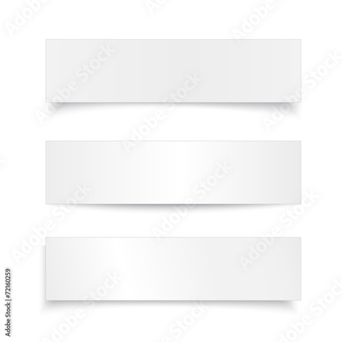 Vector set realistic paper sheet ,banner with different shadow