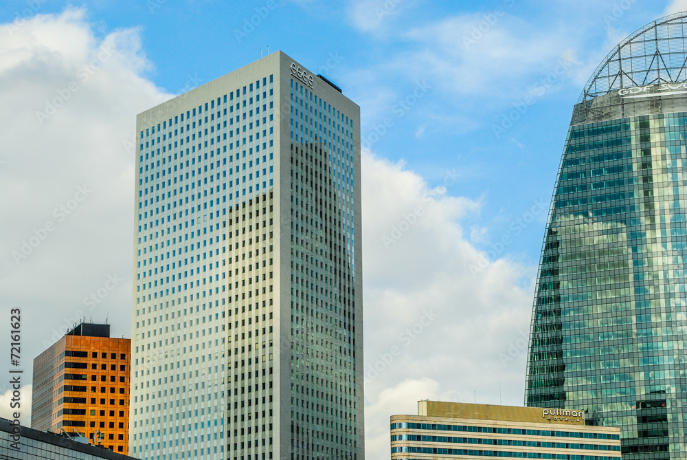 modern building with glasses at the business district