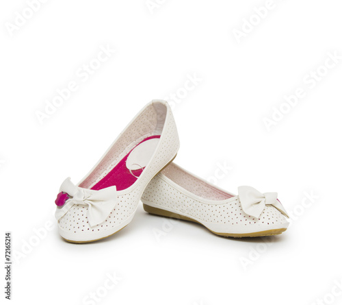 ballet shoes isolated on the white background