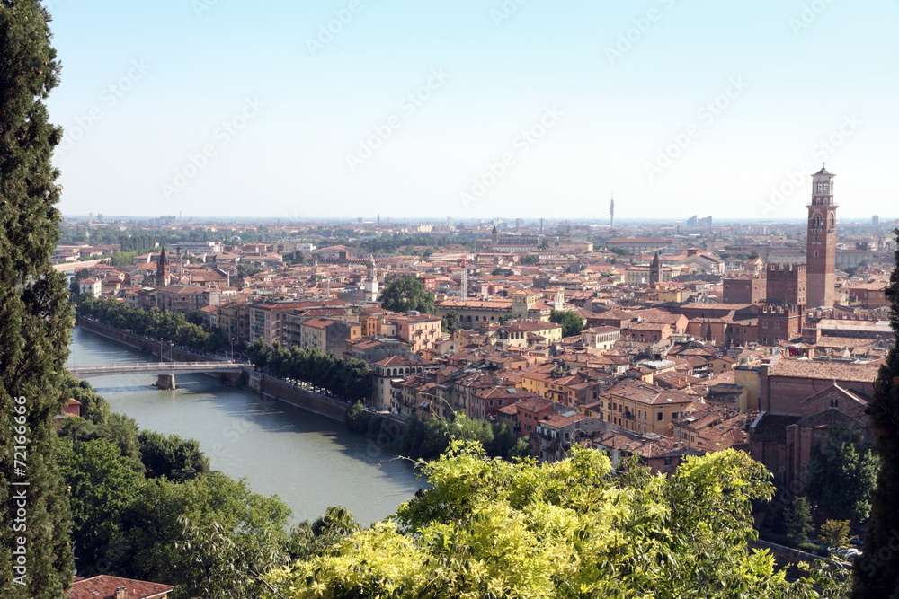 Verona from above Veneto Italy